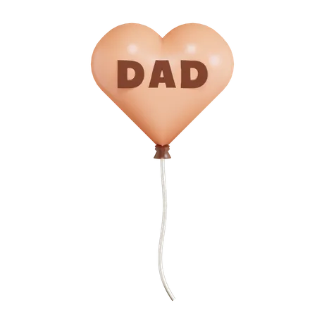 Dad Balloon  3D Icon