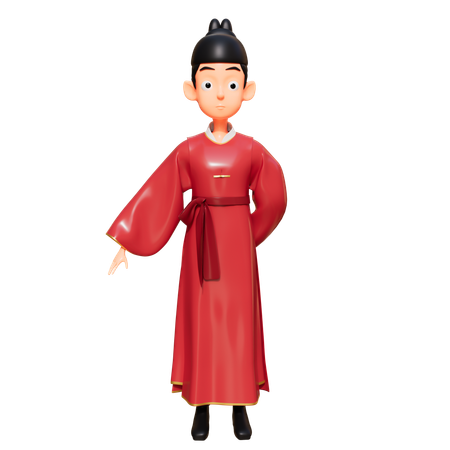 Dama surcoreana  3D Illustration