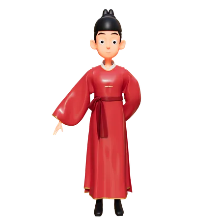 Dama surcoreana  3D Illustration