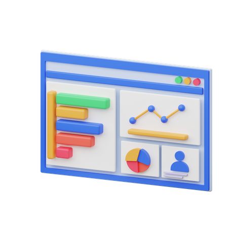 Dashboard Analysis  3D Illustration