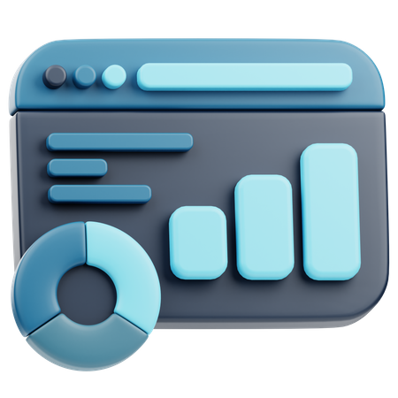 Data Dashboard  3D Icon