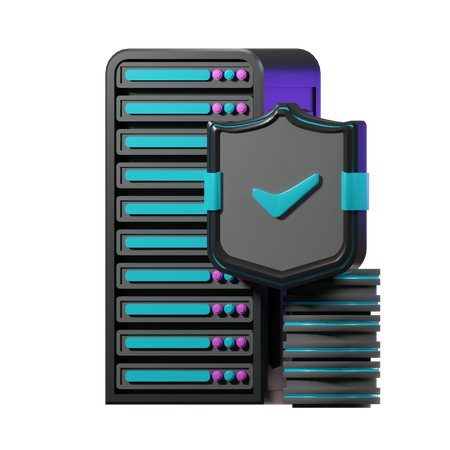 Database Server Security  3D Illustration