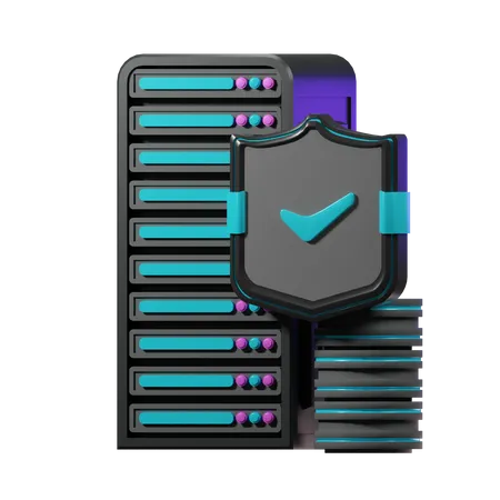 Database Server Security  3D Illustration