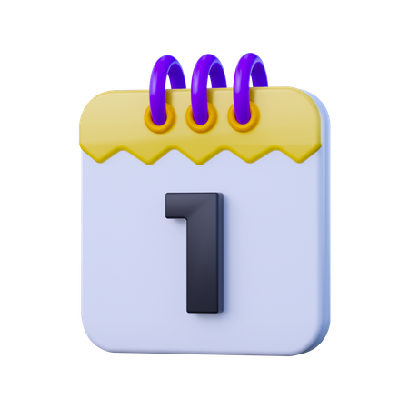 Date 1  3D Icon