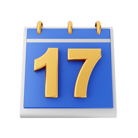 Date 17  3D Icon