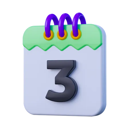 Date 3  3D Icon