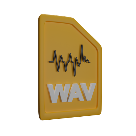 Datei wav  3D Icon