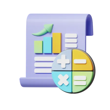 Datendiagrammberechnung  3D Icon