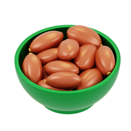 Dates Bowl  3D Icon