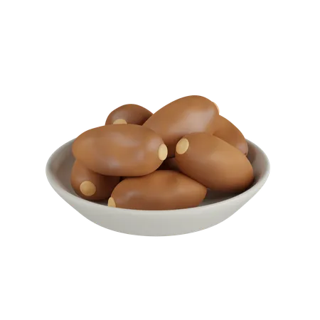 Dates Bowl  3D Icon