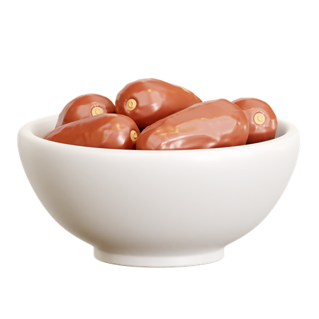 Dates Bowl  3D Icon