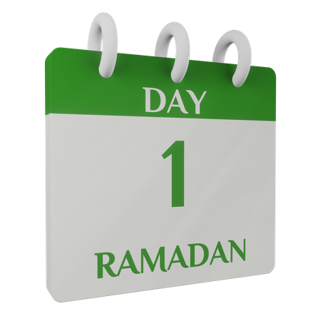 Day 1 Ramadan  3D Illustration