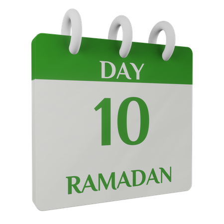 Day 10 Ramadan  3D Illustration