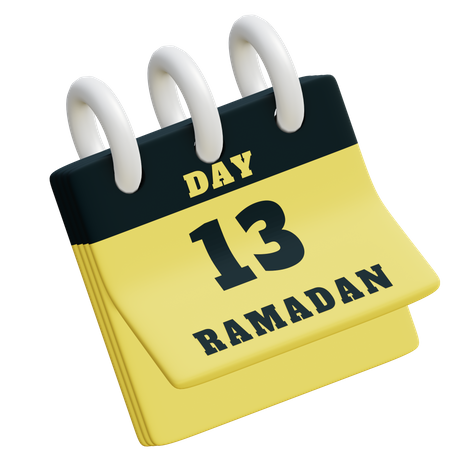 Day 13 Ramadan calendar  3D Illustration