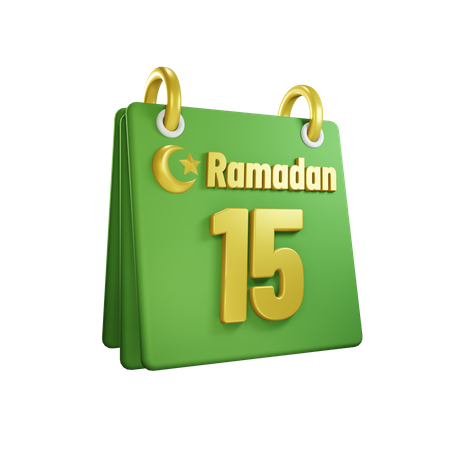 Day 15 Ramadan Calendar  3D Illustration