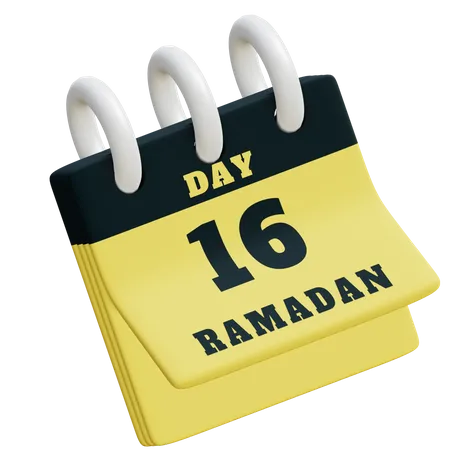 Day 16 Ramadan calendar  3D Illustration