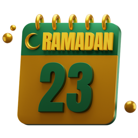 Day 23 Ramadan  3D Icon