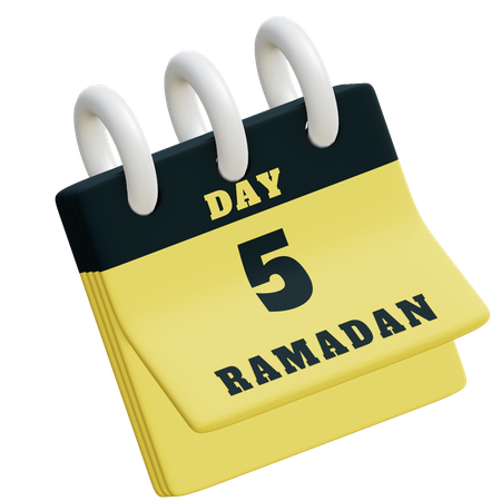 Day 5 Ramadan calendar  3D Illustration