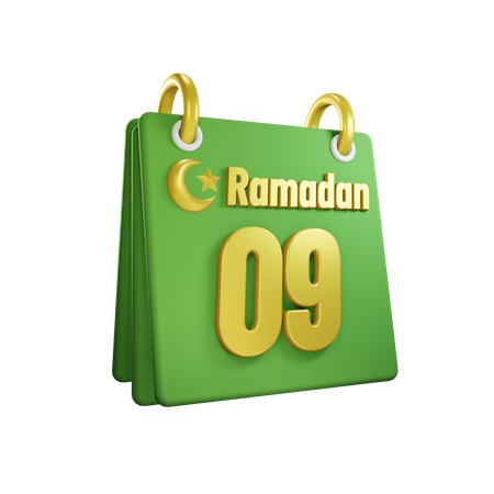 Day 9 Ramadan Calendar  3D Illustration