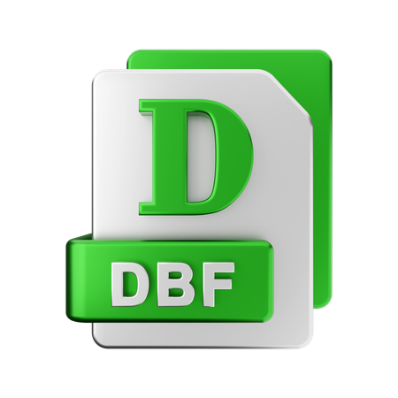 DBF File  3D Illustration