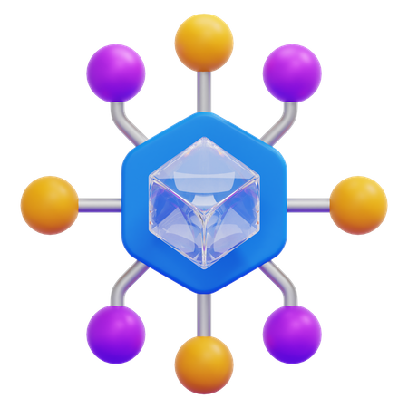 Decentralization  3D Icon