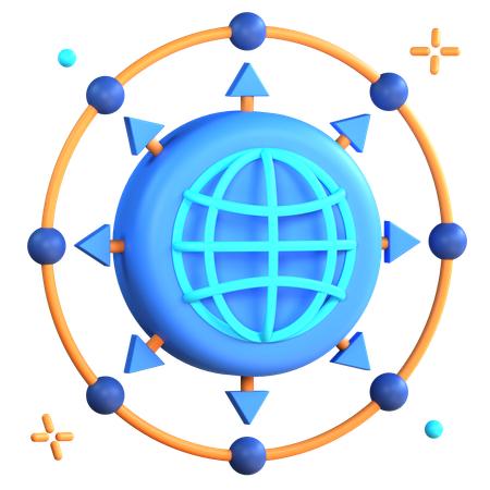 Decentralized Web  3D Icon