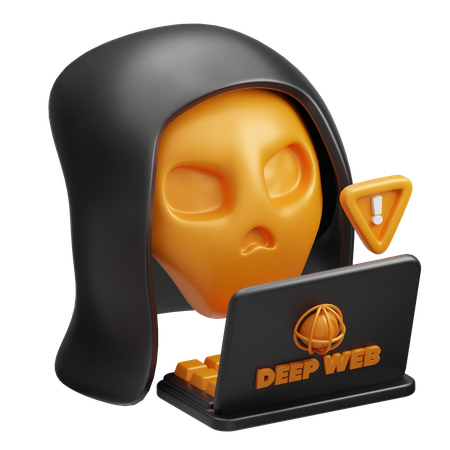 Deep web Hacker  3D Icon