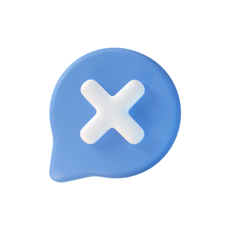 Delete Chat Bubble  3D Icon