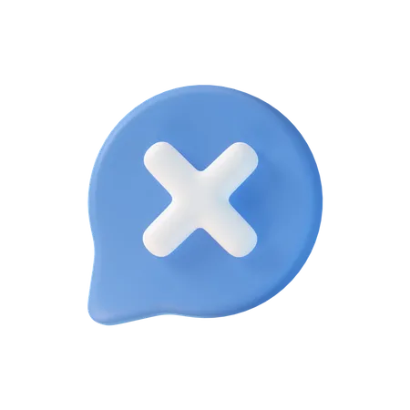 Delete Chat Bubble  3D Icon