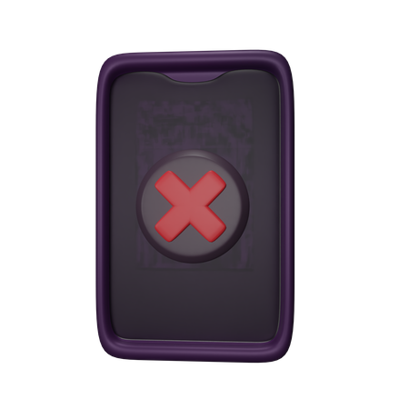 Delete Phone  3D Icon