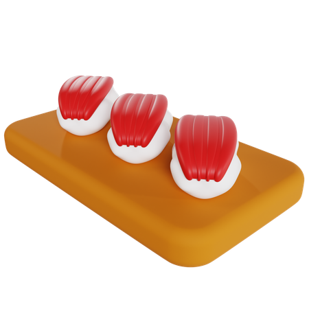 Delicioso plato de sushi  3D Icon