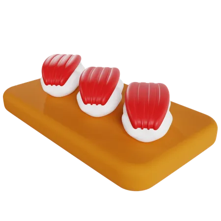 Delicioso plato de sushi  3D Icon