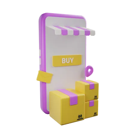 Delivery App  3D Illustration