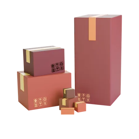 Delivery Boxes  3D Illustration