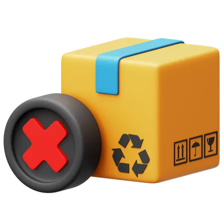 Delivery Cancel  3D Icon