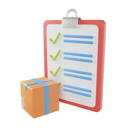 Delivery Checklist  3D Illustration