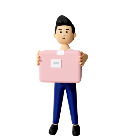 Delivery Man  3D Illustration