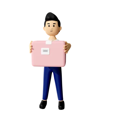 Delivery Man  3D Illustration