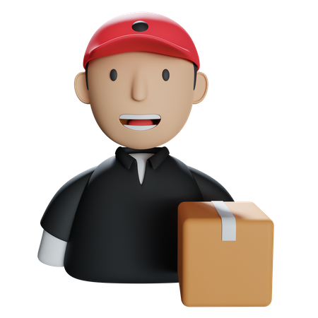 Delivery Man  3D Illustration