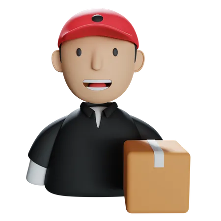 Delivery Man  3D Illustration