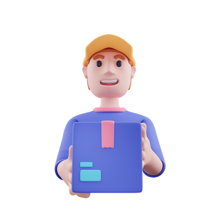 Delivery Man  3D Icon