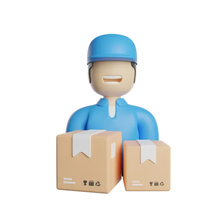 Delivery Man  3D Icon