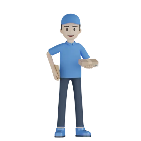 Delivery Man  3D Illustration