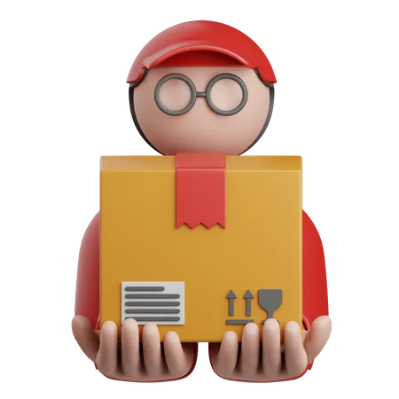 Delivery Man  3D Icon