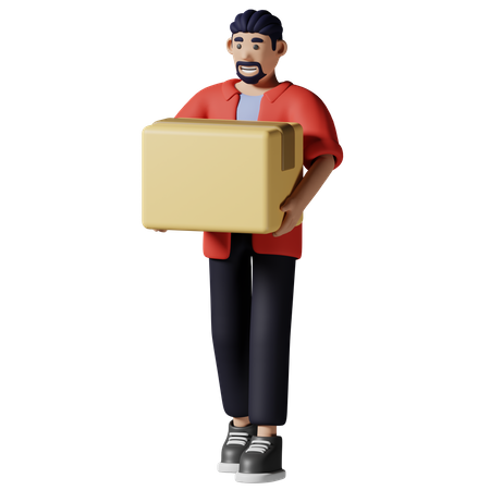 Delivery Man  3D Illustration