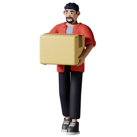 Delivery Man  3D Illustration