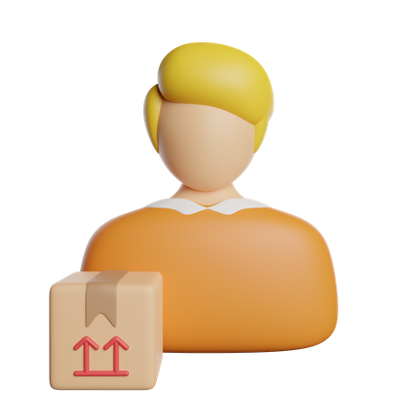 Delivery Man  3D Icon