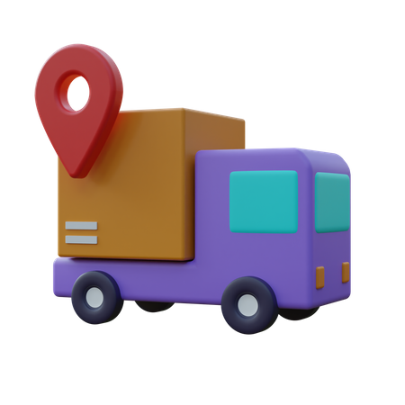 Delivery Truck Location  3D Icon