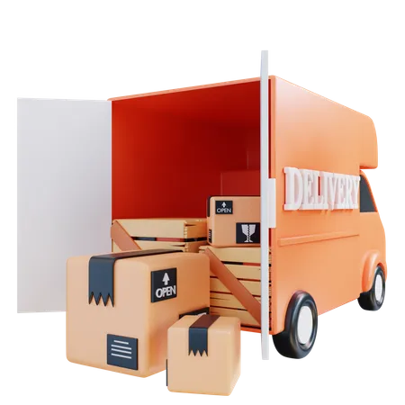 Delivery Van  3D Icon