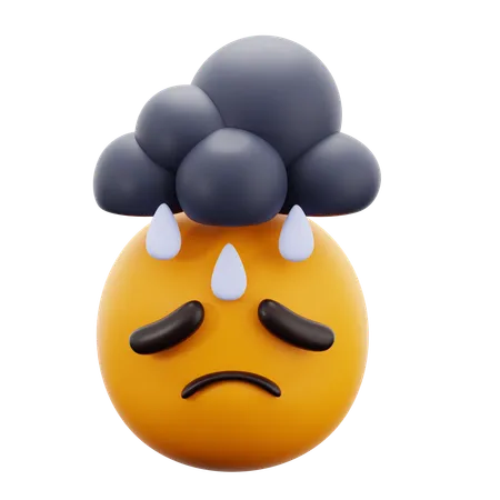 Depressed Man  3D Icon